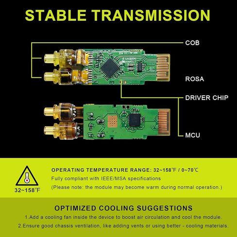 2 Pack 10GBase-SR SFP+ LC Transceiver 10Gbe Multimode Optical Module for Cisco for Meraki for Ubiquiti for Fortinet for Mikrotik for Netgear for D-Link for Supermicro for TP-Link（MMF 850nm 300M） in Kuwait