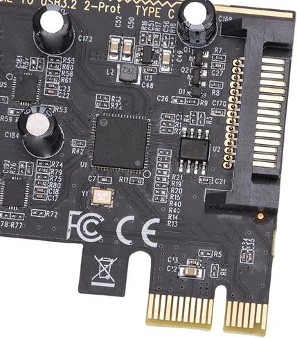 بطاقة GOWENIC PCIe إلى USB 3.2 Gen 1 مع عرض نطاق ترددي 5 جيجابت في الثانية، وبطاقة توسيع PCI Expree إلى USB C، ومحول وحدة تحكم PCI Express Type C PCIe USB3 Hub للكمبيوتر المكتبي in Kuwait