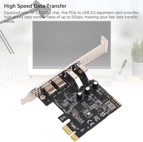 بطاقة توسيع Yunseity PCIe إلى USB 3.0، ومنفذين من النوع C 3.1 ومنفذين USB .0 لنقل البيانات بسرعة 5 جيجابت في الثانية، مع شريحة D720201، لتحقيق الفوز لنظام التشغيل Linux لأجهزة الكمبيوتر المكتبية OS X in Kuwait