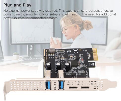 بطاقة توسيع Yunseity PCIe إلى USB 3.0، ومنفذين من النوع C 3.1 ومنفذين USB .0 لنقل البيانات بسرعة 5 جيجابت في الثانية، مع شريحة D720201، لتحقيق الفوز لنظام التشغيل Linux لأجهزة الكمبيوتر المكتبية OS X in Kuwait