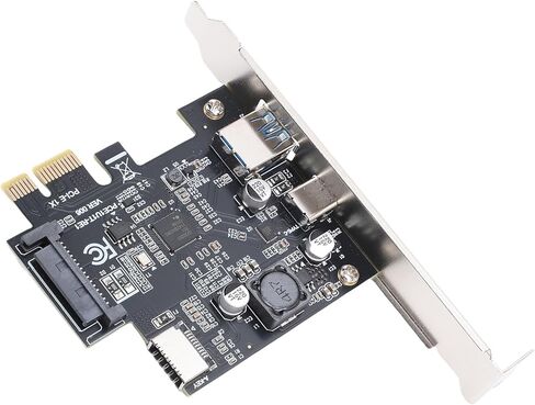 بطاقة توسيع SUNGOOYUE USB 3.2 Gen1، بطاقة محول PCIe إلى USB A من النوع C من النوع E مع منافذ متعددة لأجهزة الكمبيوتر المكتبية 7 8 10 11 in Kuwait