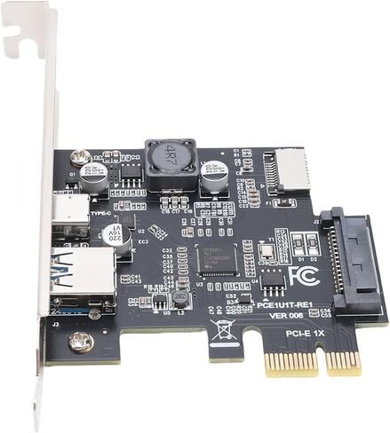 بطاقة توسيع SUNGOOYUE USB 3.2 Gen1، بطاقة محول PCIe إلى USB A من النوع C من النوع E مع منافذ متعددة لأجهزة الكمبيوتر المكتبية 7 8 10 11 in Kuwait