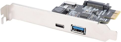 بطاقة توسيع SUNGOOYUE USB 3.2 Gen1، بطاقة محول PCIe إلى USB A من النوع C من النوع E مع منافذ متعددة لأجهزة الكمبيوتر المكتبية 7 8 10 11 in Kuwait