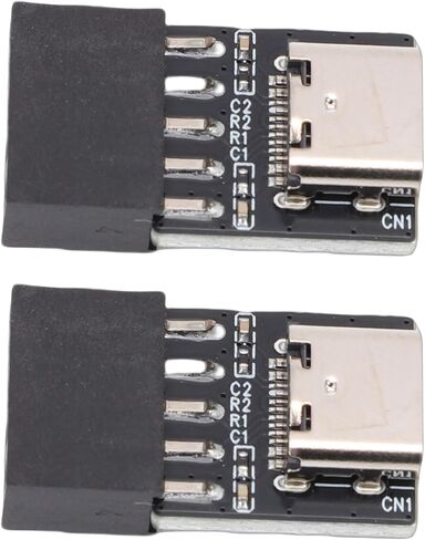 JTLB 2 قطعة USB2.0 9Pin إلى النوع C اللوحة الأمامية محول موصل محول رأس موسع بطاقة ميناء للكمبيوتر اللوحة الأم in Kuwait