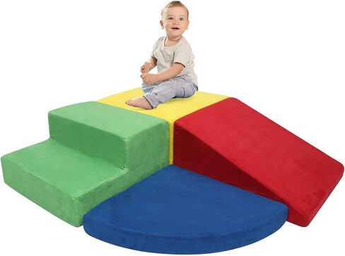 TOLEAD Foam Climbing Blocks for Toddlers 1-3, 6-Piece Soft Play Set Toddler Climbing Toys Indoor, Climb Crawl Activity Play Set in Saudi Arabia