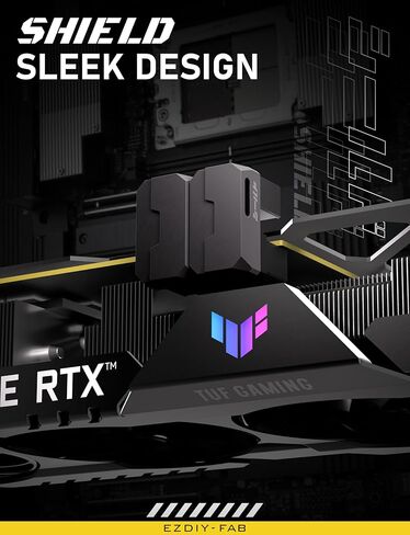 EZDIY-FAB Shield Series 8-Pin PCIe GPU Power Adapter,90-Degree Angled Connector, Aluminum Design for Graphics Cards – Standard Type,Black-3 Pack in Kuwait