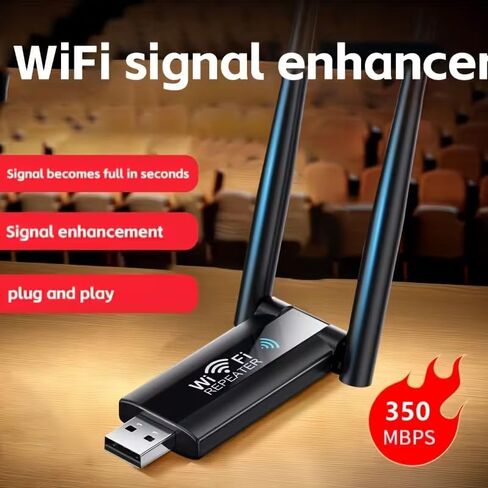 USB WiFi Network Adapter Wireless Internet Accessory for Home and Office in Kuwait