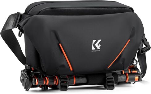 حقيبة كاميرا K&F CONCEPT، حقيبة كاميرا خفيفة الوزن بدون مرآة/DSLR، جيب جانبي قابل للطي وجيب أمامي سريع الوصول، مقسم قابل للتعديل، حقائب كاميرا للمصورين، أسود، 7 لتر in Kuwait
