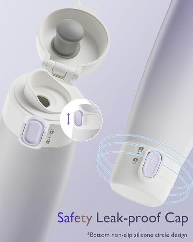 Portable Bottle Warmer for Breastmilk: Baby Milk Warmer with Smart Touch LED Temperature Control | Food-Grade Cordless On The Go Heating Bottle - 5 Mins Quick Milk Heating & Water 12 Ounces in Saudi Arabia