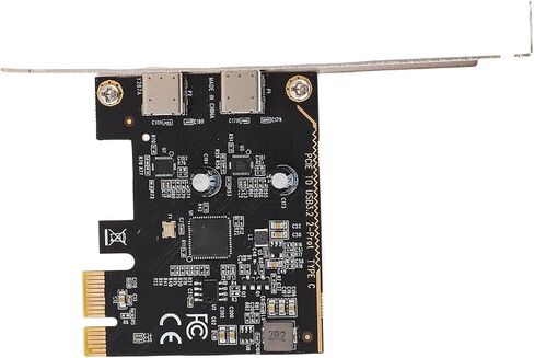 بطاقة توسيع Pomya Dual USB C PCIe مع شريحة ASM1042، محول نوع C عالي السرعة 5 جيجابت في الثانية لأجهزة الكمبيوتر المكتبية، التوصيل والتشغيل، متوافق مع PCIe X1/x4/x8/x16 in Kuwait