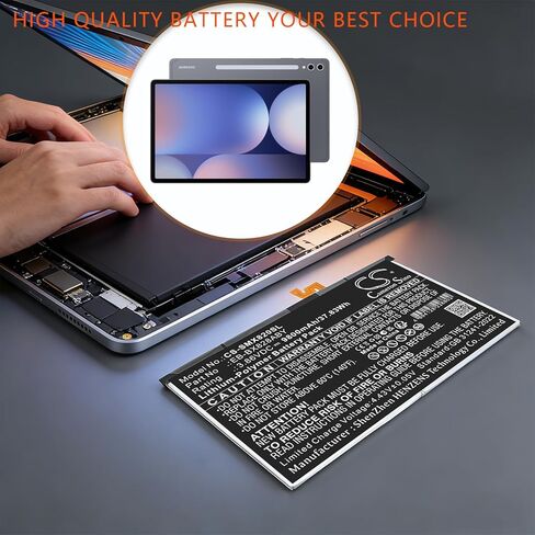 بطارية لجهاز Galaxy Tab S10+، SM-X620، SM-X626، SM-X820، SM-X826B، SM-X826N، SM-X828، SM-X828U، Tab S10 FE+ PN: EB-BX828ABE،EB-BX828ABY 9800 مللي أمبير في الساعة in Kuwait