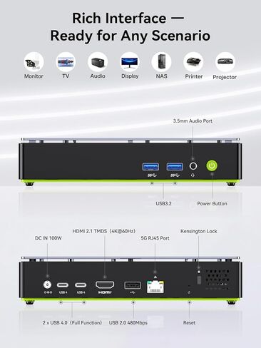 GMKtec K13 كمبيوتر صغير Intel Ultra 7 256V 115Tops SK Hynix LPDDR5 8533 MT/s PCIe 4.0 SSD Intel ARC 140V كمبيوتر مكتبي صغير 5GbE LAN NIC/ 2X M.2 فتحات توسيع/ USB4/ HDMI in Kuwait