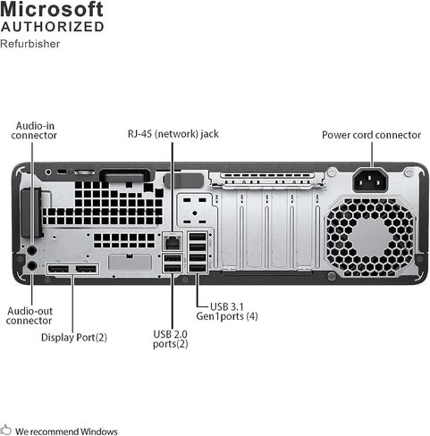 كمبيوتر مكتبي HP Elitedesk 800 G3 SFF للأعمال، Core i7-6700 2.8 جيجا هرتز يصل إلى 3.6 جيجا هرتز كمبيوتر مكتبي، ذاكرة وصول عشوائي 8 جيجا، 256 جيجا SSD، لوحة مفاتيح وماوس، واي فاي/بلوتوث، دعم 4K، Windows 11 Pro (متجدد) in Kuwait
