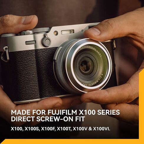 NiSi - فلتر توزيع هايلايت HDF (إطار فضي) - فلتر تأثير توهج مستوحى من الفيلم لسلسلة Fujifilm X100 (X100، X100S، X100F، X100T، X100V، X100VI)، زجاج بصري، طلاء نانو مقاوم للماء in Kuwait