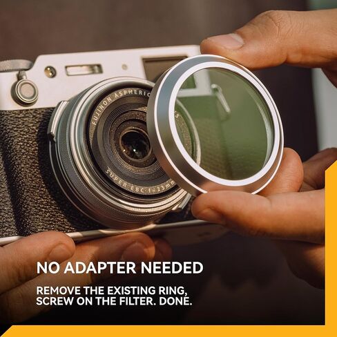 NiSi - فلتر توزيع هايلايت HDF (إطار فضي) - فلتر تأثير توهج مستوحى من الفيلم لسلسلة Fujifilm X100 (X100، X100S، X100F، X100T، X100V، X100VI)، زجاج بصري، طلاء نانو مقاوم للماء in Kuwait
