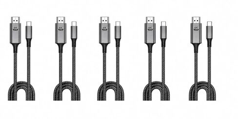 BRENDAZ USB C to HDMI Cable - 2-Pack- Thunderbolt 5, 4, 3 Compatible, USB 3.2 Type-C to HDMI 2.1 Cord, 8K 60hz, 4K, Compatible with MacBook, iPhone 15,16, 17, Galaxy S24, S25, S26 and More (2) in Kuwait