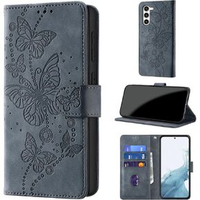 Case Wallet for Samsung Galaxy S23 Plus, [RFID Blocking] 3 Card Holder Stand [Shockproof TPU Shell], PU Leather Magnetic Closure Protective Flip Cover 6.6-inch, Turquoise in Kuwait