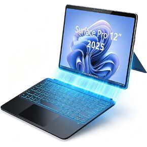لوحة مفاتيح Surface Pro 12 (2025)، لوحة مفاتيح لاسلكية لجهاز Microsoft Surface Pro 12 مع مفاتيح بإضاءة خلفية، لوحة تتبع متعددة اللمس، لوحة مفاتيح سطحية مغناطيسية نحيفة للغاية وخفيفة الوزن مع تنبيه/غفو تلقائي in Kuwait