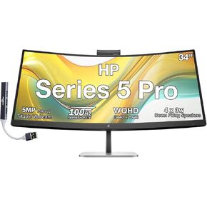 HP Series 5 Pro 34" WQHD USB-C Monitor, Webcam, Speakers, Tilt, Swivel in Kuwait