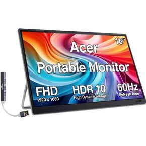 Acer 16" Portable USB-C IPS Monitor w/ HDR10, Built-in Speakers, Mini HDMI in Kuwait