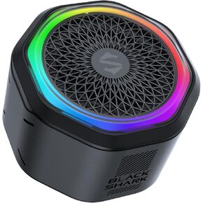 Black Shark Magnetic Phone Stand Bluetooth Speaker, Mini Portable Wireless Speaker with Aluminum Alloy Housing, RGB Lights, TWS Pairing, Hands-Free Speakerphone for Desk, Outdoor & Bathroom in Saudi Arabia