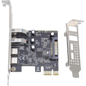 بطاقة توسيع PCIe USB PCI Express USB Card PCIE 2 3.2 & Type C 5Gbps مع طاقة لأجهزة الكمبيوتر المكتبية in Kuwait