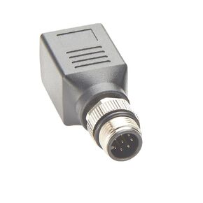 M12 A Code 8Pin إلى RJ45 Cat6 محول إيثرنت صناعي محمي IP67 موصل رؤية GigE للكاميرا الصناعية (أسود) in Kuwait
