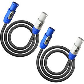 2 حزمة من كابلات الطاقة PowerCon 16AWG 3-Pin أسلاك تمديد الطاقة AC PowerCon المدخلات إلى الإخراج، مناسبة لشاشات LED، ومصابيح الرأس المتحركة، وإضاءة المسرح، والمعدات السمعية والبصرية، والمزيد - 3 أقدام in Kuwait