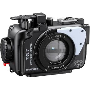 Sea frogs Aluminum Alloy TG7 Waterproof Camera Case for Olympus TG-7 Professional Scuba Diving 100m/328FT Camera Protective Cover in Kuwait