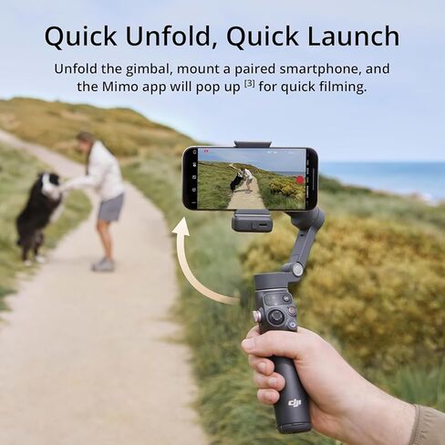 مثبت جيمبال DJI Osmo Mobile 7P لهواتف iPhone وAndroid والتتبع الأصلي والإضاءة، ومحور هاتف ثلاثي المحاور، وتحرير بنقرة واحدة، وقضيب تمديد مدمج وحامل ثلاثي القوائم، واستخدام 10 ساعات، وشحن الهاتف (متجدد) in Kuwait