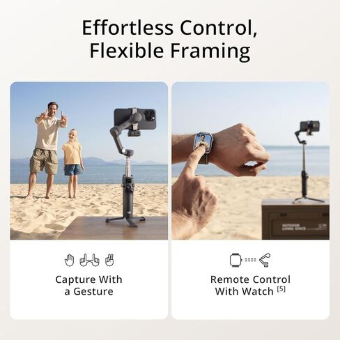 مثبت جيمبال DJI Osmo Mobile 7P لهواتف iPhone وAndroid والتتبع الأصلي والإضاءة، ومحور هاتف ثلاثي المحاور، وتحرير بنقرة واحدة، وقضيب تمديد مدمج وحامل ثلاثي القوائم، واستخدام 10 ساعات، وشحن الهاتف (متجدد) in Kuwait