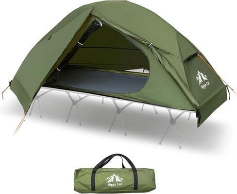 Night Cat 1-Person Camping Tent: Lightweight Waterproof Hiking Tent for Adult Cot Not Included in Kuwait
