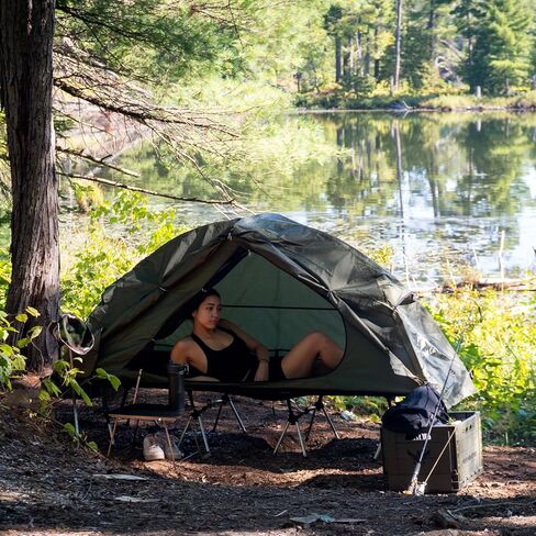 Night Cat 1-Person Camping Tent: Lightweight Waterproof Hiking Tent for Adult Cot Not Included in Kuwait