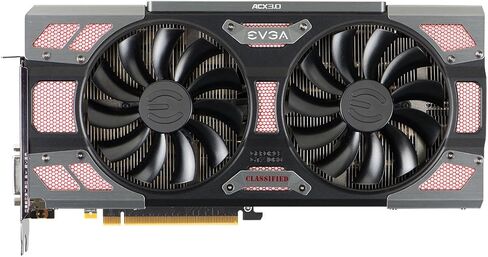 EVGA GeForce GTX 1080 CLASSIFIED GAMING ACX 3.0، 8 جيجابايت GDDRX، RGB LED، مروحة 10 سم، 14 مرحلة طاقة، BIOS مزدوج، دعم DX12 OSD (PXOC) بطاقة رسومات (08G-P4-6386-KR) in Kuwait