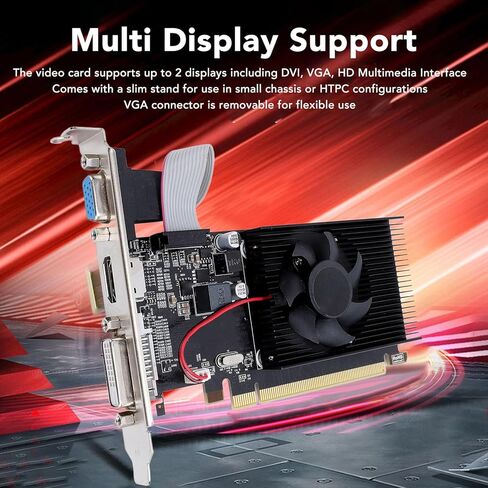 بطاقة رسومات R5 230، للعمل وتحرير الفيديو، مثالية لهيكل ITX وDVI وVGA وHD واجهة الوسائط المتعددة، قم بترقية أداء الوسائط المتعددة لديك in Kuwait