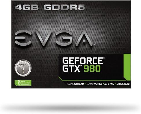 EVGA GeForce GTX 980 4GB GAMING، بطاقة رسومات تبريد صامت 04G-P4-2980-KR (متجددة) in Kuwait