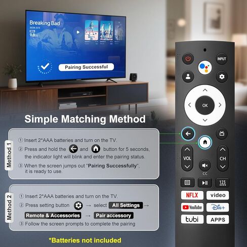 Only for Hisense Google Smart TV Voice Remote Replacement 4K QLED UHD Mini-LED Quantum ULED Series Remotes Control - 1 Year Warranty in Saudi Arabia