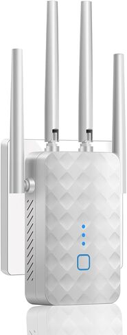 WiFi Extender Signal Booster for Home: Internet Repeater Range Covers Up to 9995 Sq.ft and 45+ Devices (White) in Kuwait