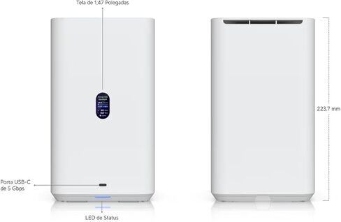 Ubiquiti NAS System UNAS-2 2 صينية مقاس 3.5 بوصة باللون الأبيض in Kuwait
