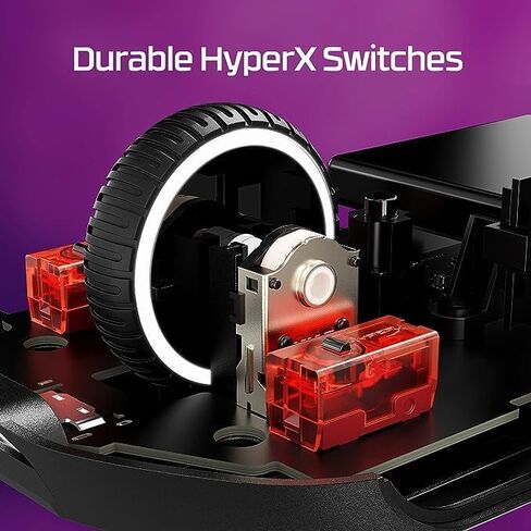 HyperX Pulsefire Haste 2 - ماوس ألعاب لاسلكي - خفيف الوزن للغاية، 61 جرام، عمر بطارية 100 ساعة، اتصال لاسلكي مزدوج، مستشعر دقيق - أبيض (متجدد) in Kuwait