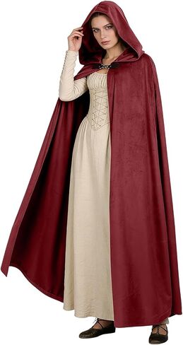 Joukavor Renaissance Hooded Cloak Medieval Cape for Adult Women Men Halloween in Saudi Arabia
