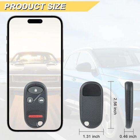 Vurkcy Key Fob Replacement for 1997-2001 Honda CR-V/ 00-09 S2000 Car Keyless Entry Remote Control, E4EG8DJ, 4 Buttons in Kuwait