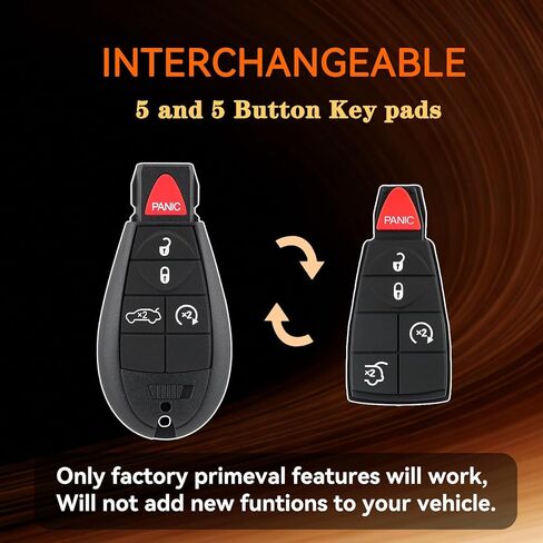 DIY Remote Key Fob FOBIK Replacement Fits for Dodge Challenger 2008 2009 2010 2011 2012 2013 2014 Charger 2008-2010 Durango 2011-2013 Jeep Grand Cherokee Chrysler 300 Keyless Entry Remote IYZ-C01C in Kuwait