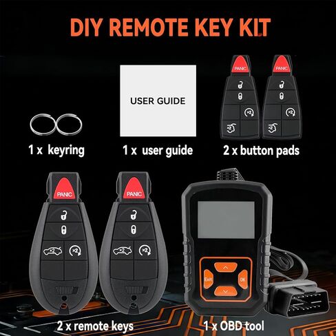 DIY Remote Key Fob FOBIK Replacement Fits for Dodge Challenger 2008 2009 2010 2011 2012 2013 2014 Charger 2008-2010 Durango 2011-2013 Jeep Grand Cherokee Chrysler 300 Keyless Entry Remote IYZ-C01C in Kuwait