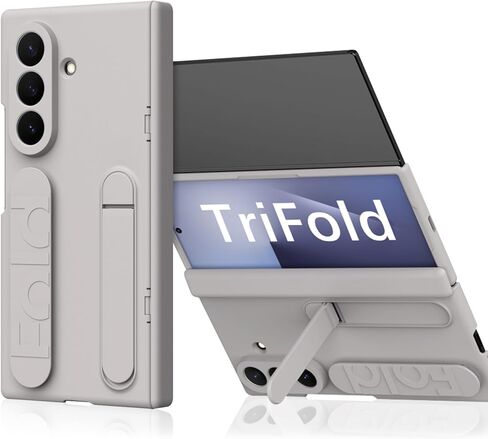 حافظة لهاتف Samsung Galaxy Z TriFold مع حزام يد ومسند [مع حماية مفصلية] [مع واقي شاشة] غطاء حماية Stoßfest مع مسند، لحافظة Samsung Z TriFold مع قبضة آمنة in Kuwait