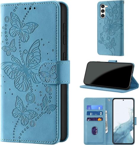حافظة محفظة لهاتف Samsung Galaxy S23 Plus، [حجب RFID] حامل 3 بطاقات [هيكل TPU مقاوم للصدمات]، غطاء قلاب واقٍ من جلد البولي يوريثان بإغلاق مغناطيسي مقاس 6.6 بوصة، تركواز in Kuwait