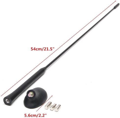 Black Car Roof AM/FM Antenna Aerial Mast with Base Kit Antenna Booster Signal Roof Mast Replacement Compatible for Ford Focus 2000-2007 in Kuwait