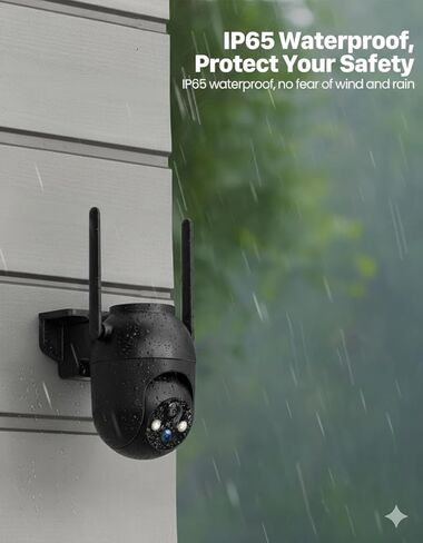 VicoHome Outdoor Security Camera Wireless, 2K Battery-Powered WiFi Camera, PTZ 360° Surveillance, Night Vision, AI Motion Detection, Two-Way Talk, Waterproof, Cloud & SD Storage in Kuwait