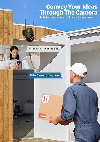 VicoHome Outdoor Security Camera Wireless, 2K Battery-Powered WiFi Camera, PTZ 360° Surveillance, Night Vision, AI Motion Detection, Two-Way Talk, Waterproof, Cloud & SD Storage in Kuwait