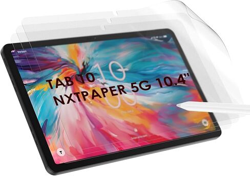 واقي شاشة WD&CD مكون من 3 قطع متوافق مع TCL TAB 10 NXTPAPER 5G 10.4 بوصة، ورق PET الشفاف الناعم فائق الدقة للكتابة والرسم مثل الورق in Kuwait